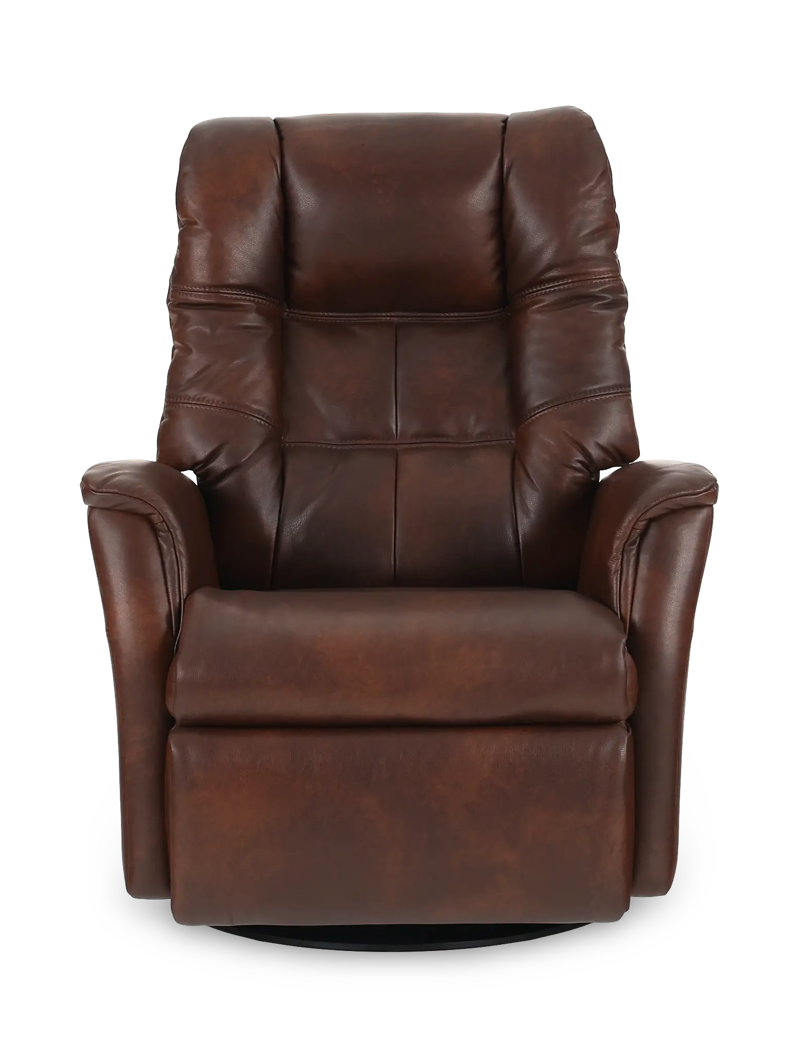 Boston Truffle Brown Leather Large Swivel Glider Power Recliner-4