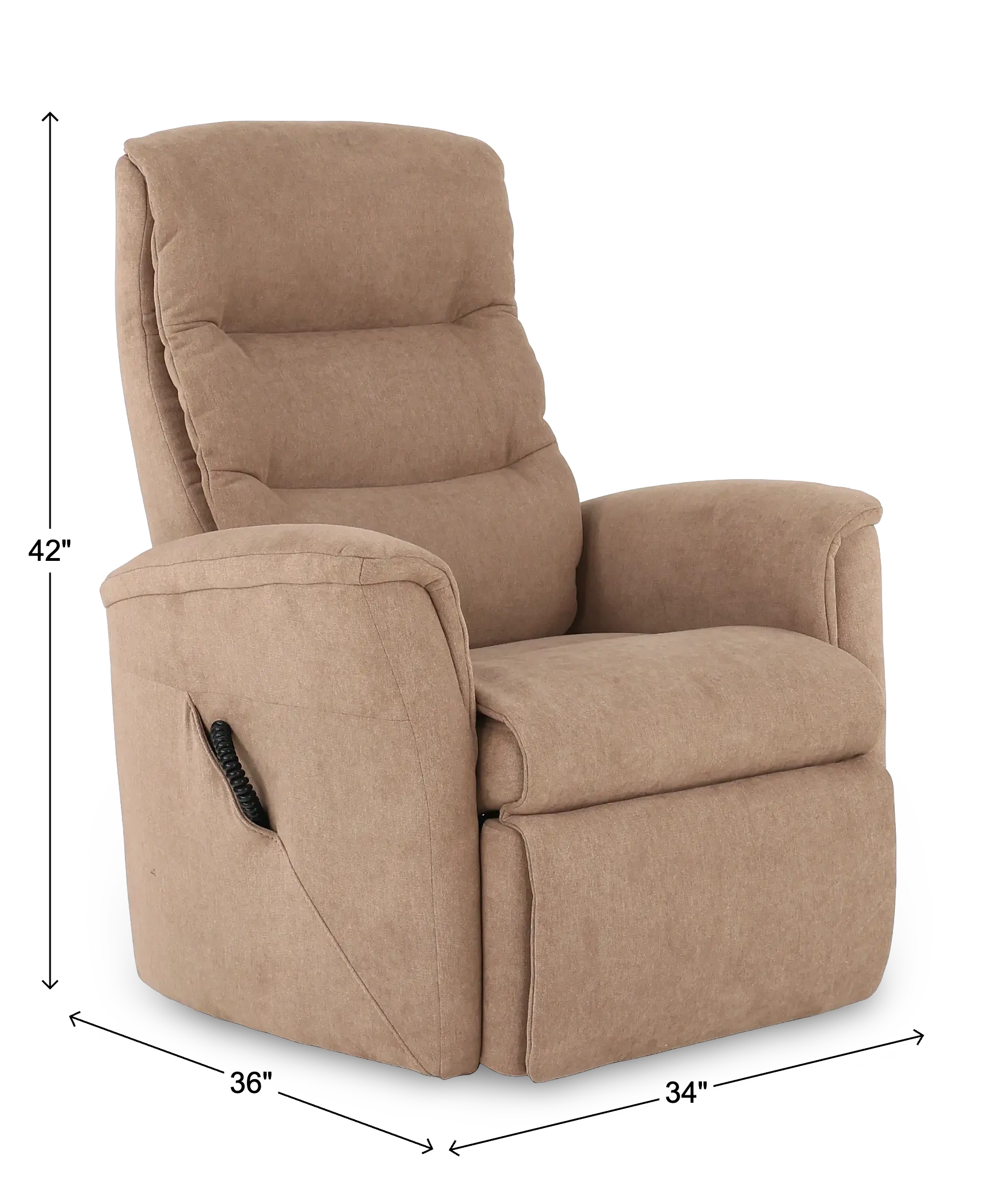Liberty Cashmere Tan Large Power Lift Recliner-3