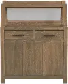 Flex Brown Natural Wood Server with Hutch