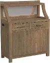 Flex Sandbar Oak Storage Server with Hutch