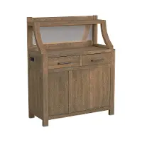 Flex Sandbar Oak Storage Server with Hutch