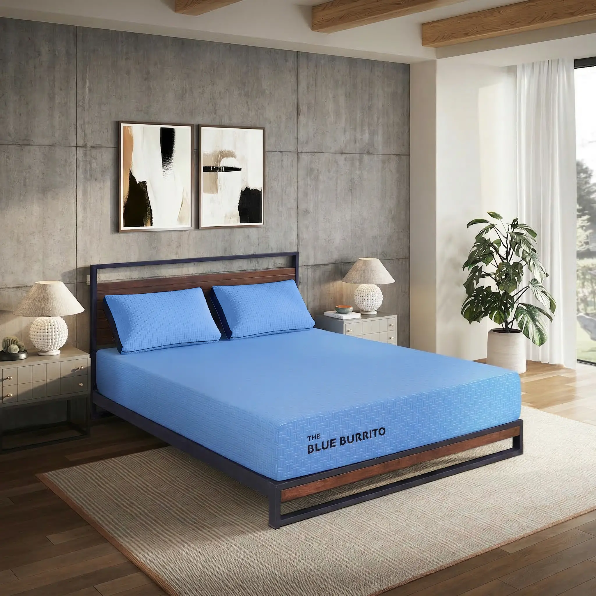 BH-BBMF-100FL Blue Burrito Value Full Memory Foam Mattress-2