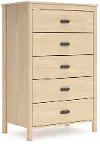 Cabinella Natural Wood 5-Drawer Chest