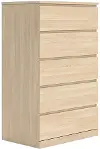 Onita Natural Light Wood 5-Drawer Chest