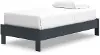 Simmenfort Navy Blue Wooden Twin Platform Bed