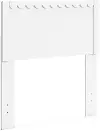 Hallityn Solid White Twin Panel Headboard