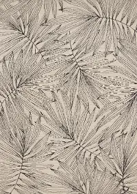 Jasper 8 x 10 Black and White Foliage Outdoor Area Rug