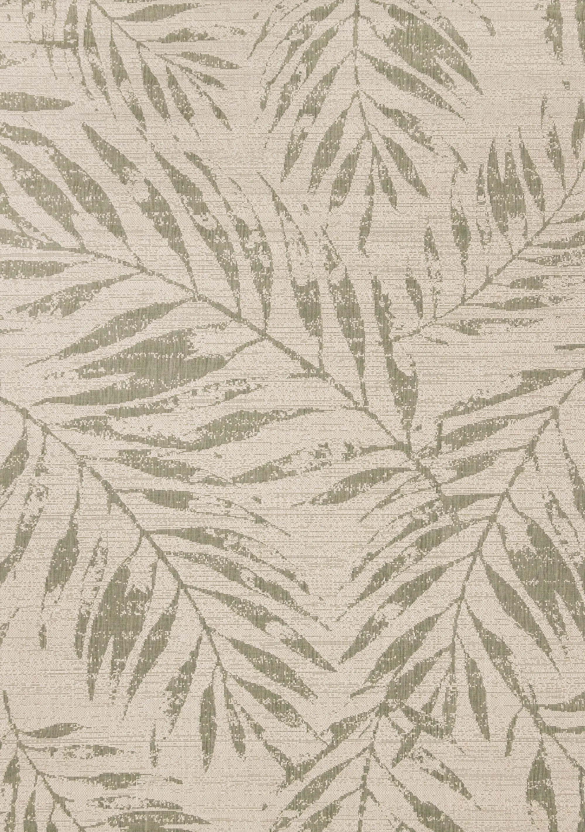 Jasper 5 x 8 Green and Cream Botanical Outdoor Area Rug-1