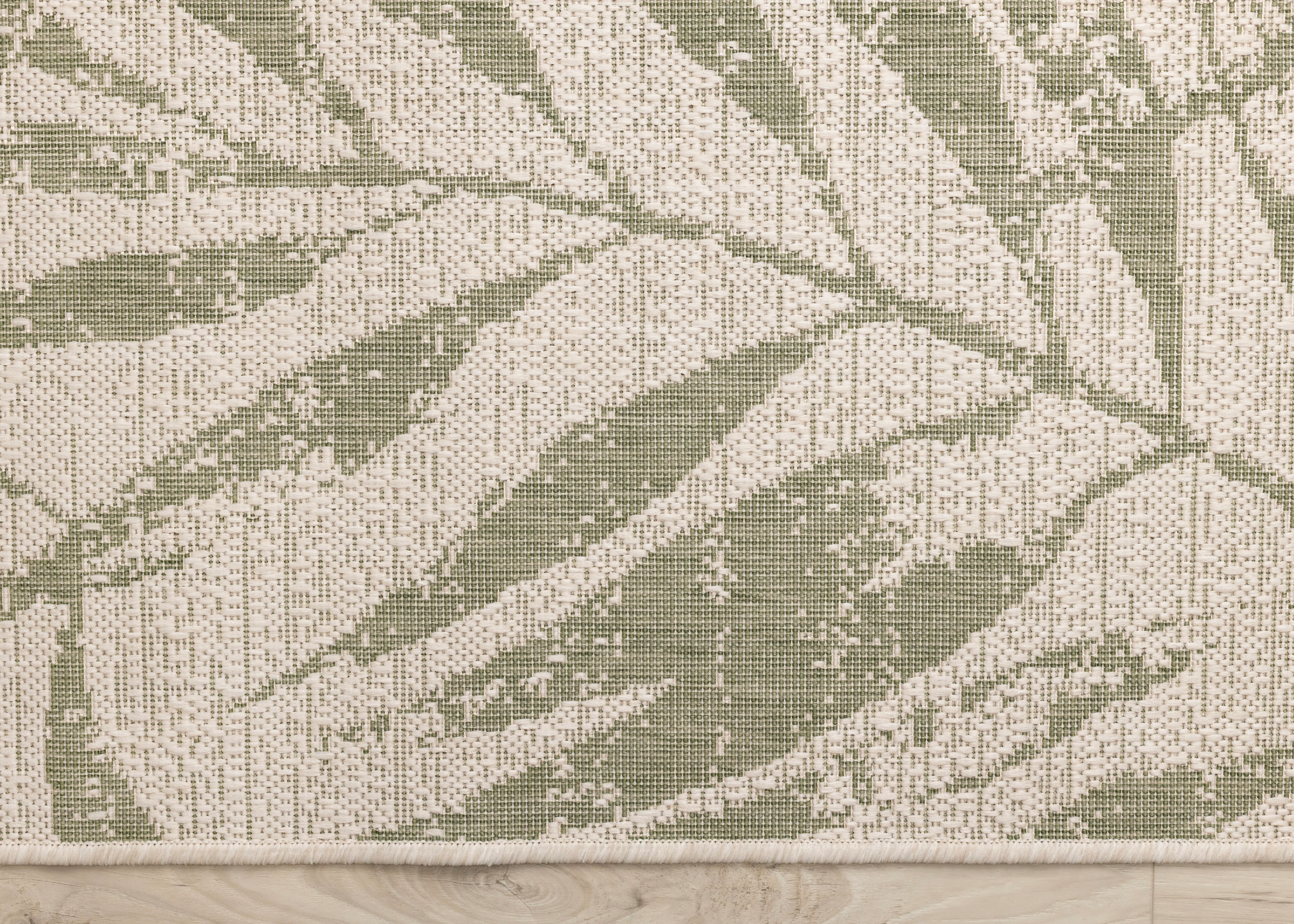 Jasper 5 x 8 Green and Cream Botanical Outdoor Area Rug-5