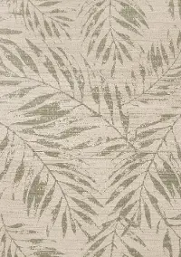 Jasper 6 x 9 Green and Cream Botanical Outdoor Area Rug