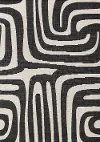 Jasper 5 x 8 Black and White Abstract Lines Outdoor Rug