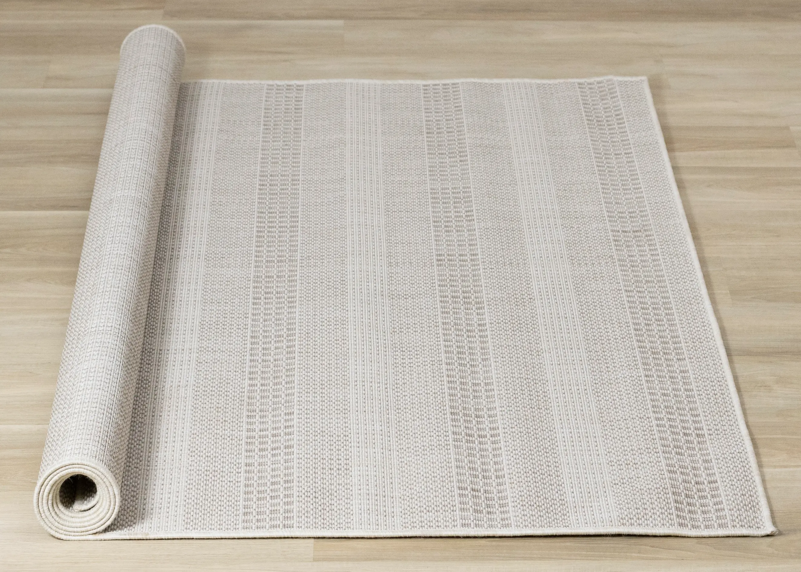 Canopy 6 x 9 Beige Striped Outdoor Area Rug-7