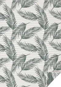 Bristol 6 x 9 Green Leaf Reversible Indoor-Outdoor Area Rug