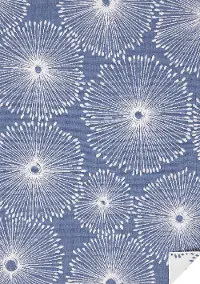 Bristol 5 x 8 Blue and White Dandelion Wish Reversible Indoor-Outdoor Area Rug