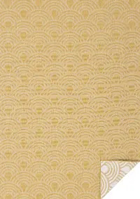 Bristol 5 x 8 Yellow Rainbow Arch Reversible Indoor-Outdoor Area Rug
