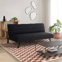 123A046BLK Serta Johnson Black Convertible Sleeper Sofa