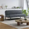 123A047CHR Serta Mia Charcoal Gray Convertible Sleeper Sofa
