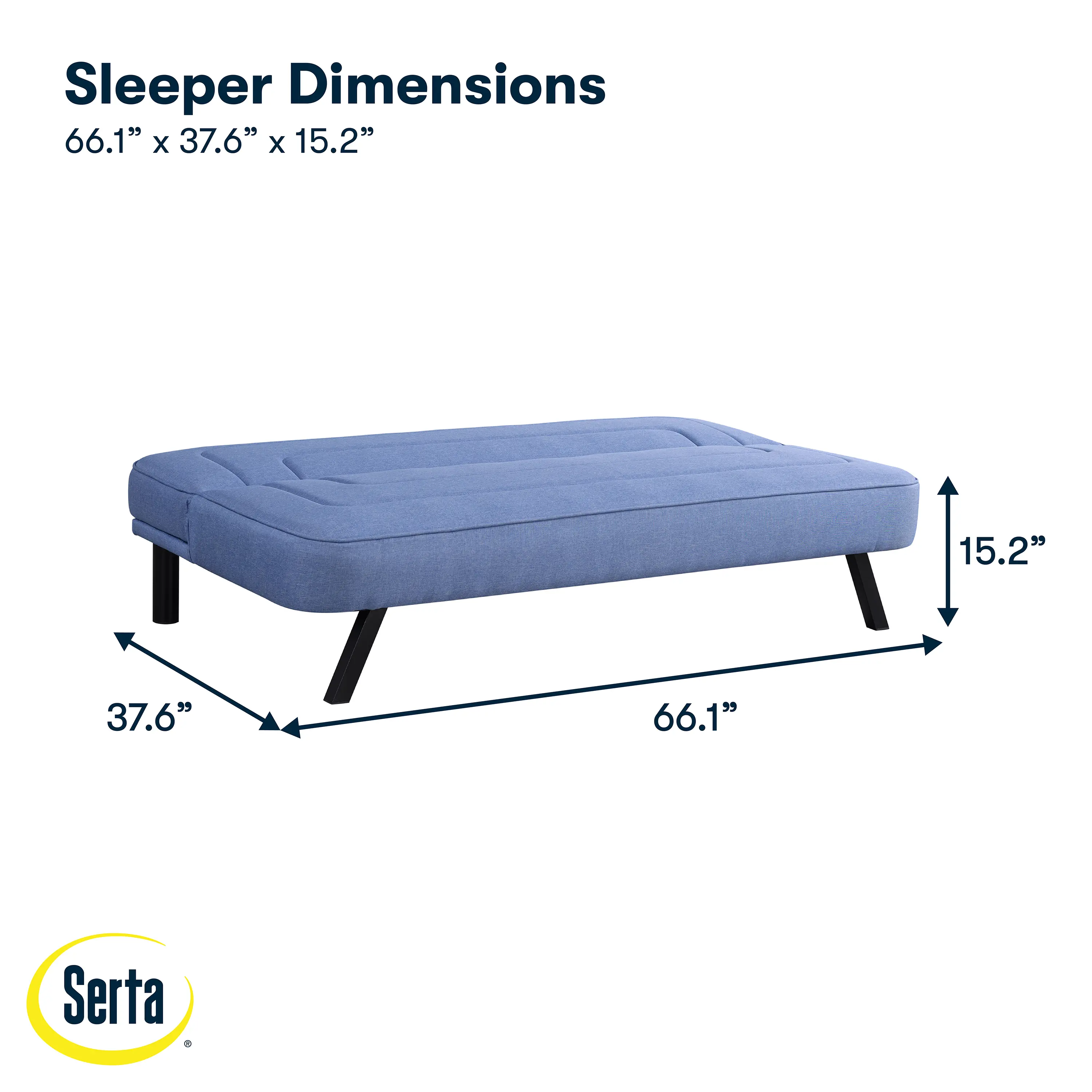 123A047BLU Serta Mia Charcoal Gray Convertible Sleeper Sofa-19