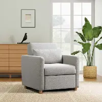 111A007LTG Serta Isla Light Gray Woven Convertible Accent Chair
