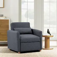 111A007NVY Serta Isla Navy Blue Woven Convertible Accent Chair