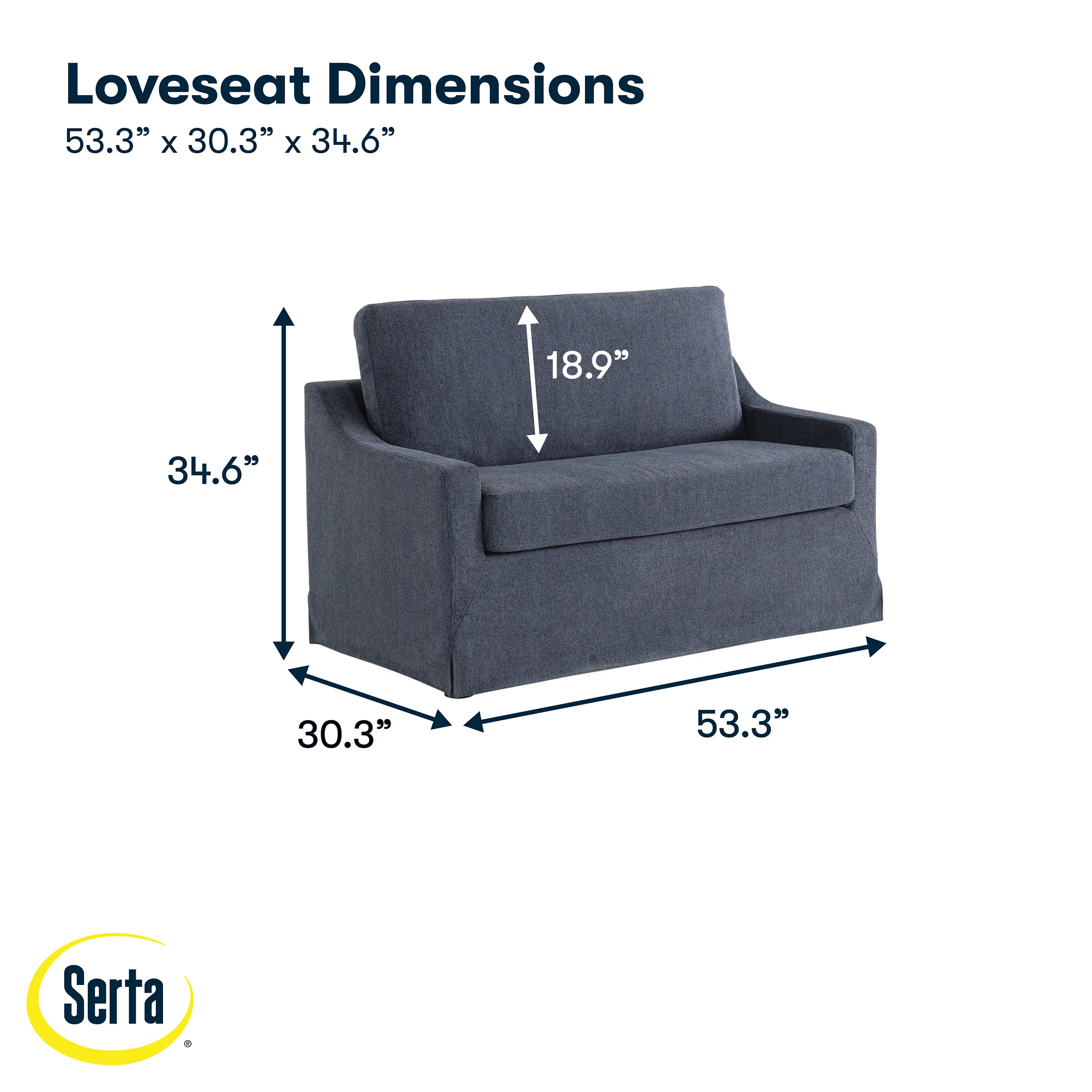 114A063NVY Serta Alex Navy Blue Loveseat Twin Pull-Out Sleeper-19