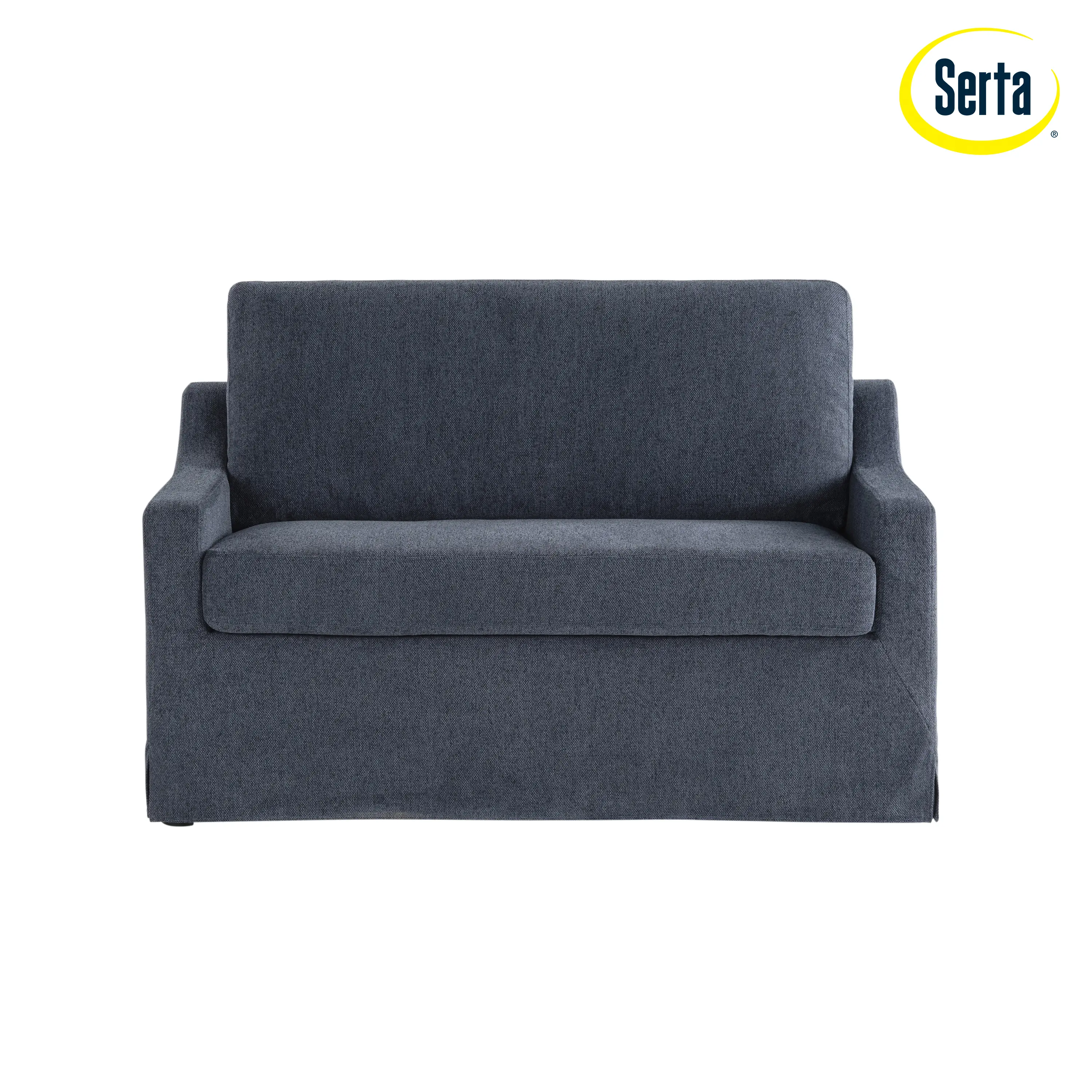 114A063NVY Serta Alex Navy Blue Loveseat Twin Pull-Out Sleeper-5