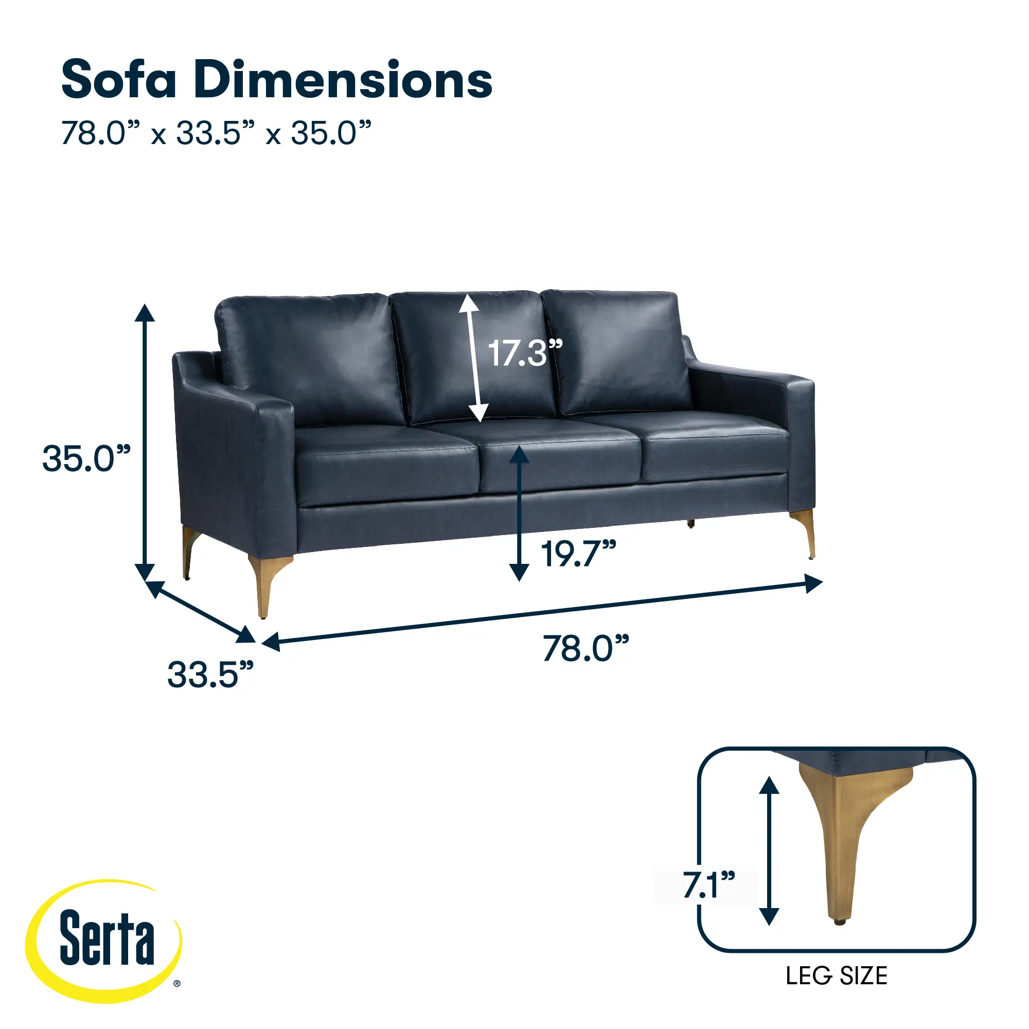 133A013NVY Serta Finneas Navy Sofa-15