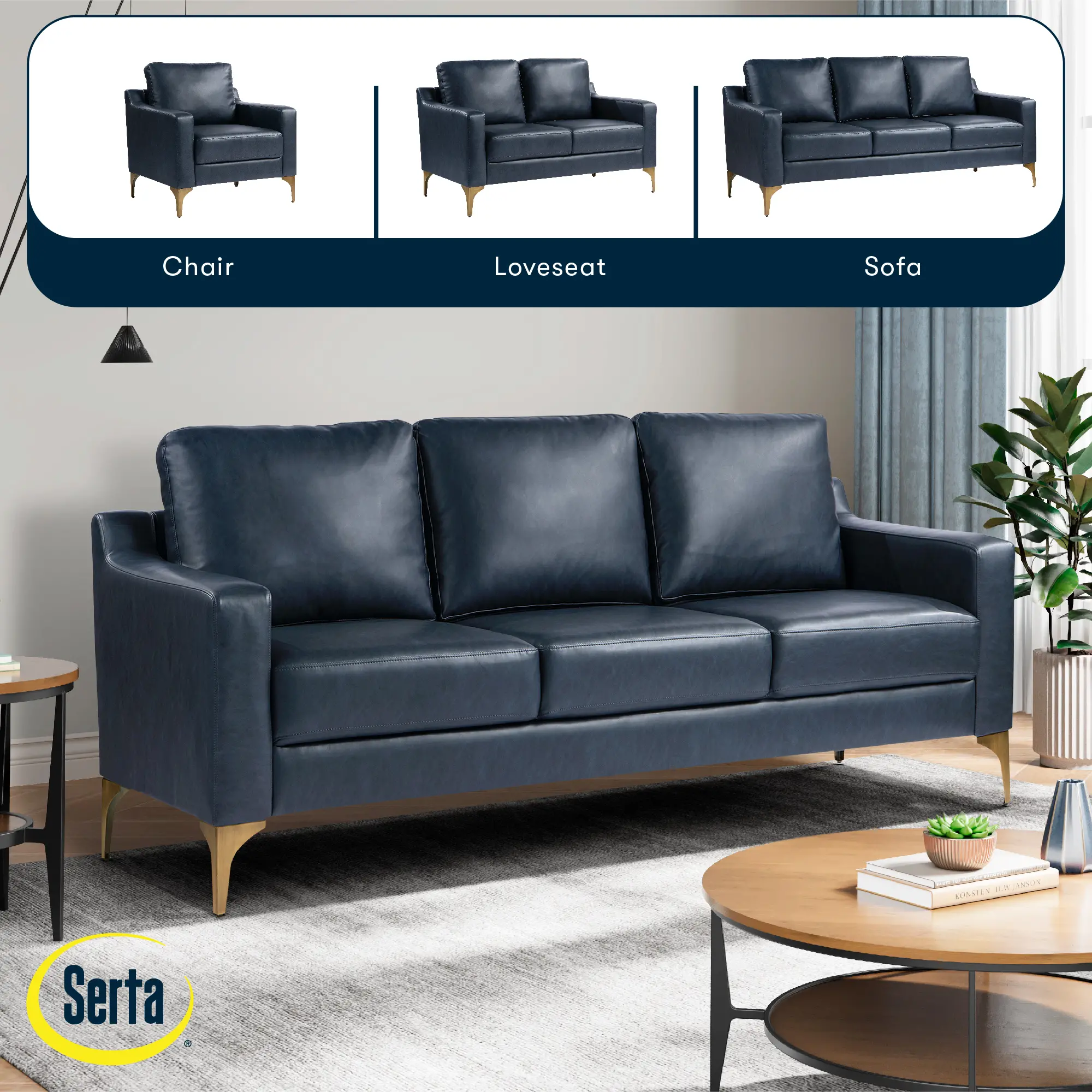 133A013NVY Serta Finneas Navy Sofa-3