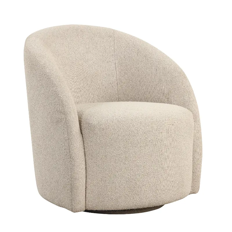 Bradley Khaki Boucle Swivel Accent Chair
