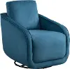 171A037BLU Eliza Blue Velvet Swivel Accent Chair