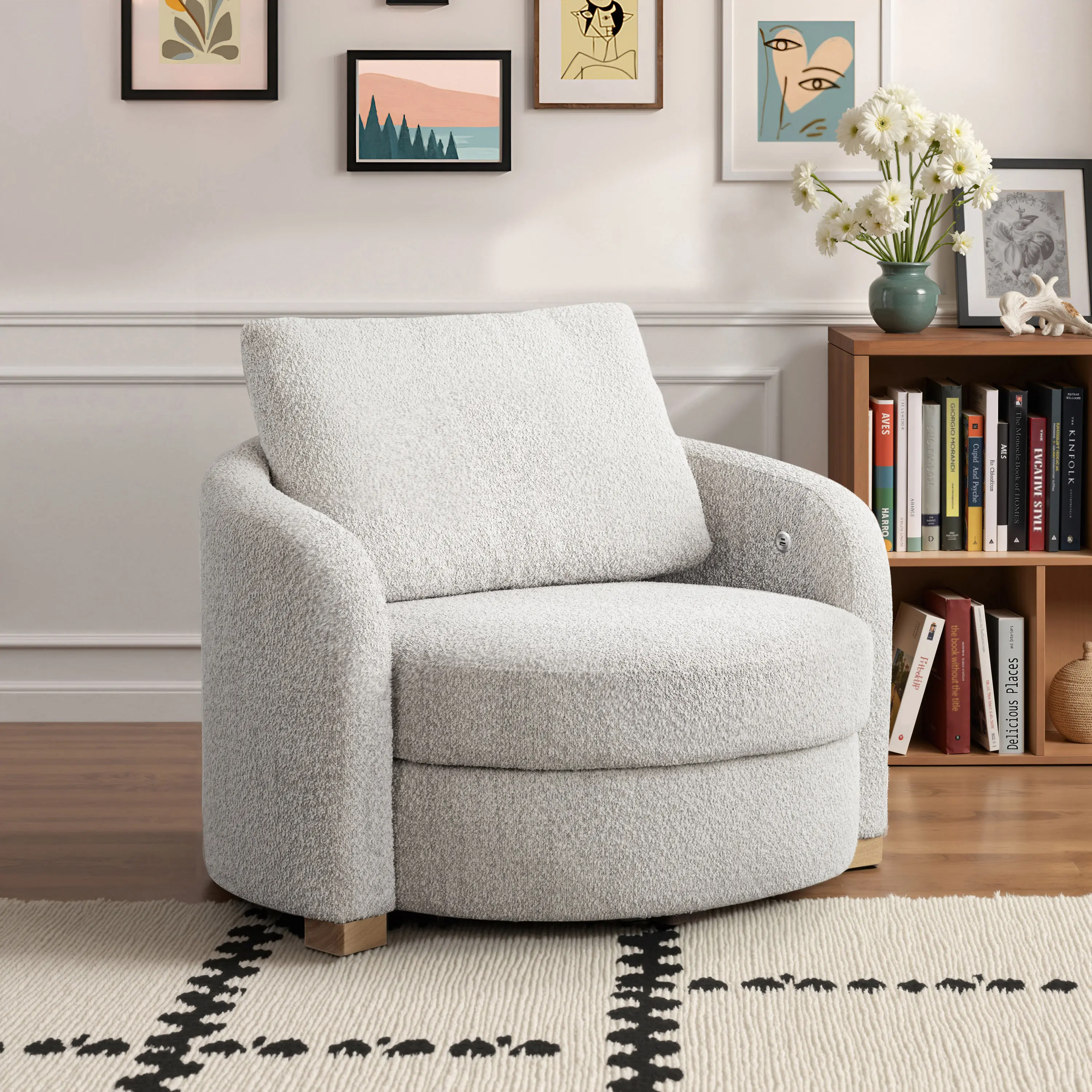 171A038IVO Chatsworth Ivory Boucle Storage Accent Chair-1