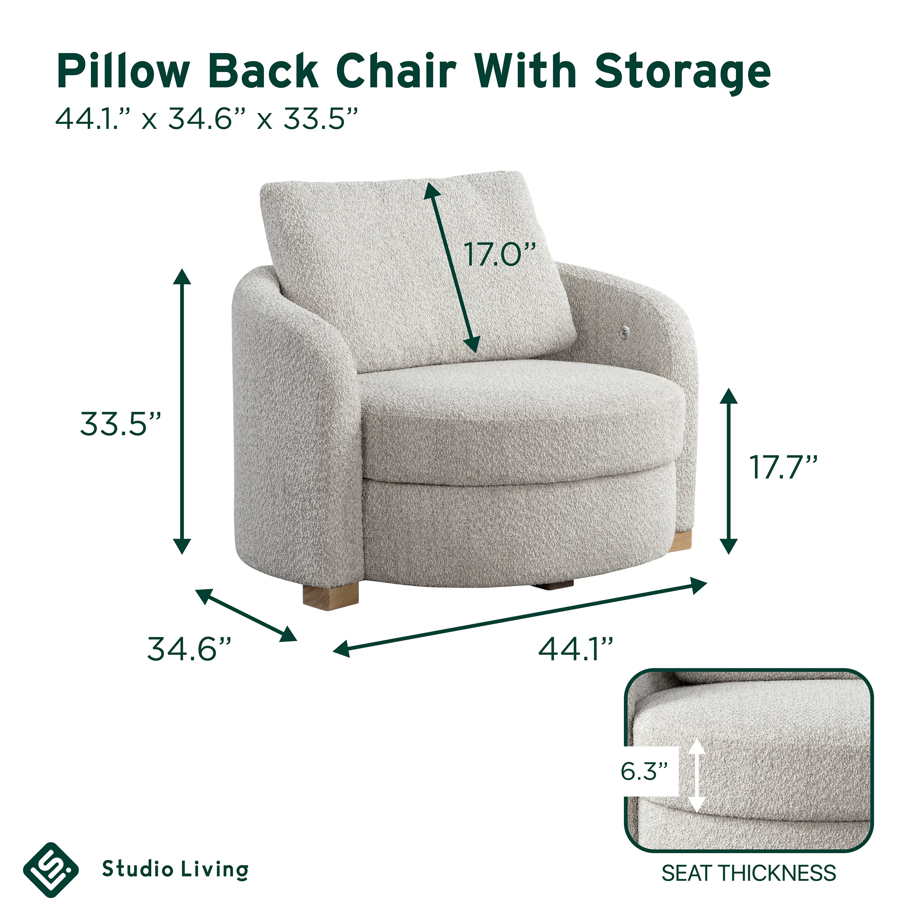 171A038IVO Chatsworth Ivory Boucle Storage Accent Chair-19