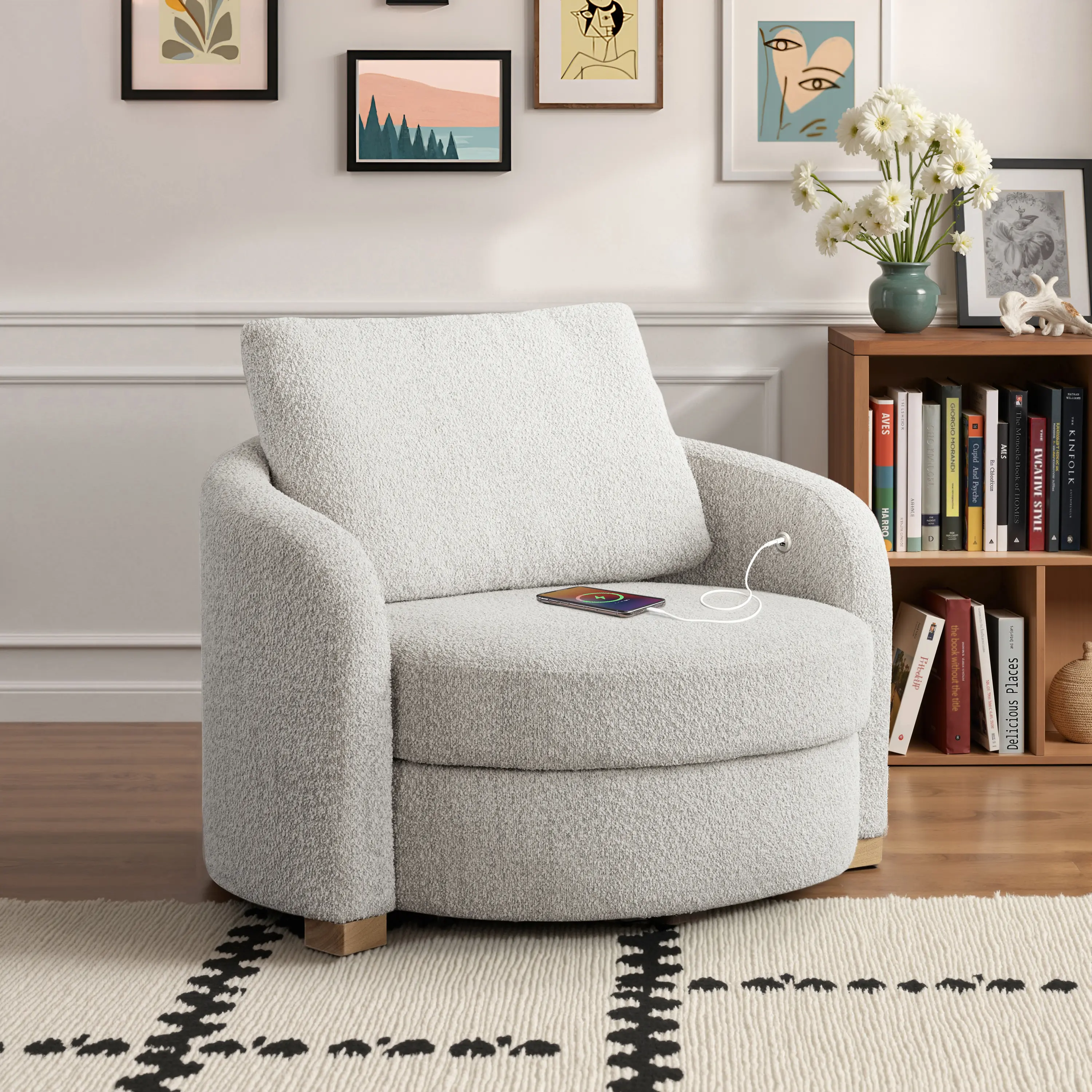 171A038IVO Chatsworth Ivory Boucle Storage Accent Chair-2