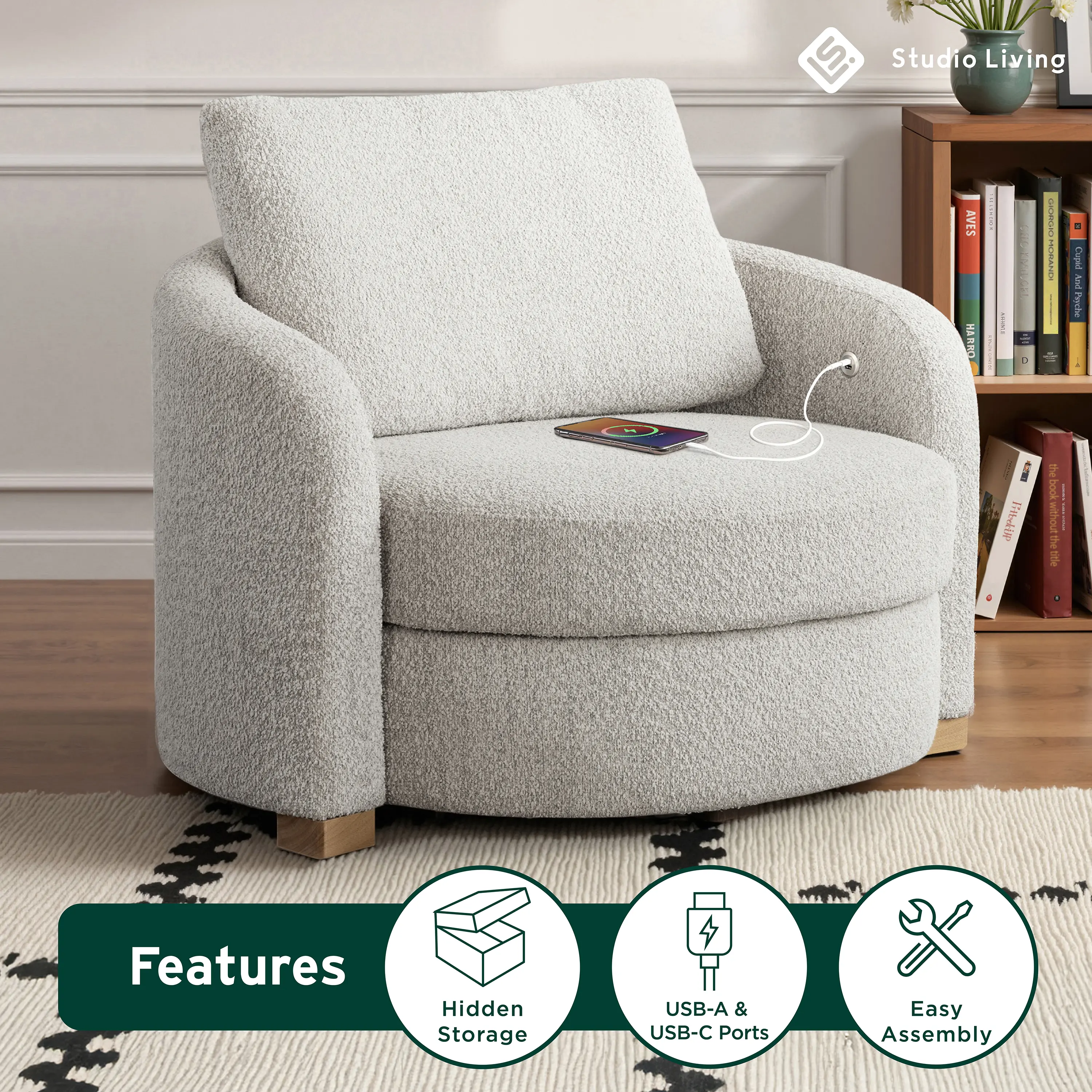 171A038IVO Chatsworth Ivory Boucle Storage Accent Chair-5
