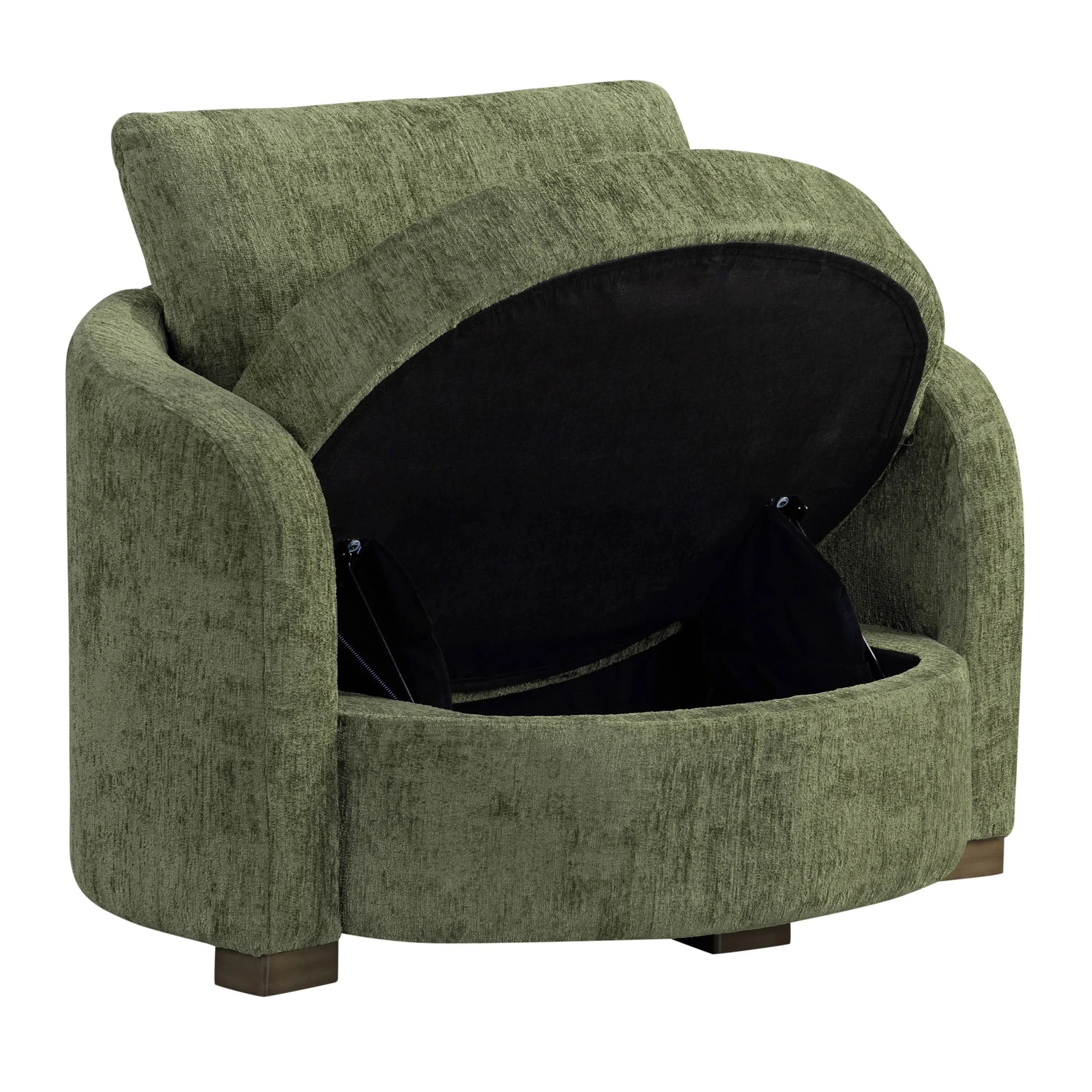 171A038OLV Chatsworth Olive Boucle Storage Accent Chair-10