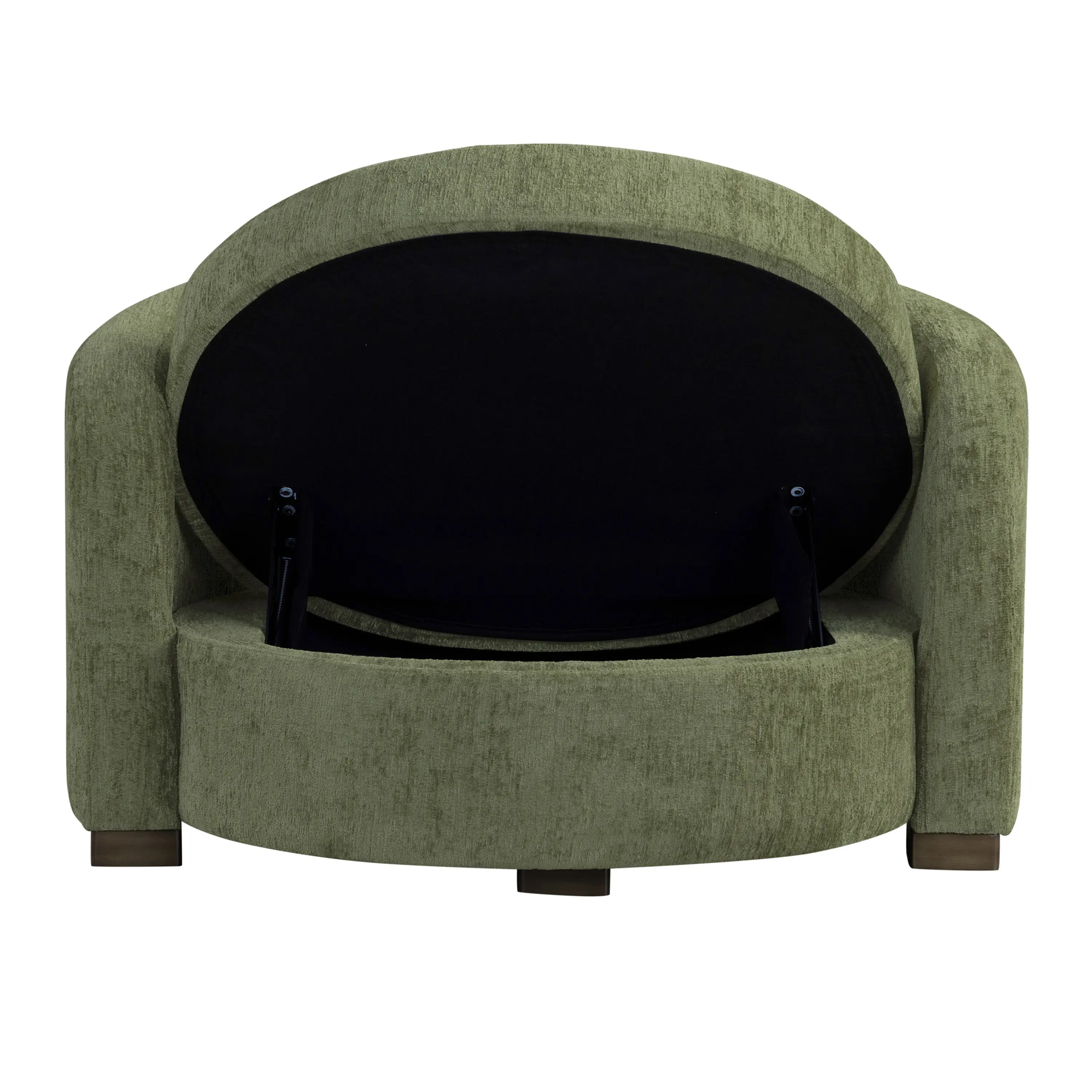 171A038OLV Chatsworth Olive Boucle Storage Accent Chair-11