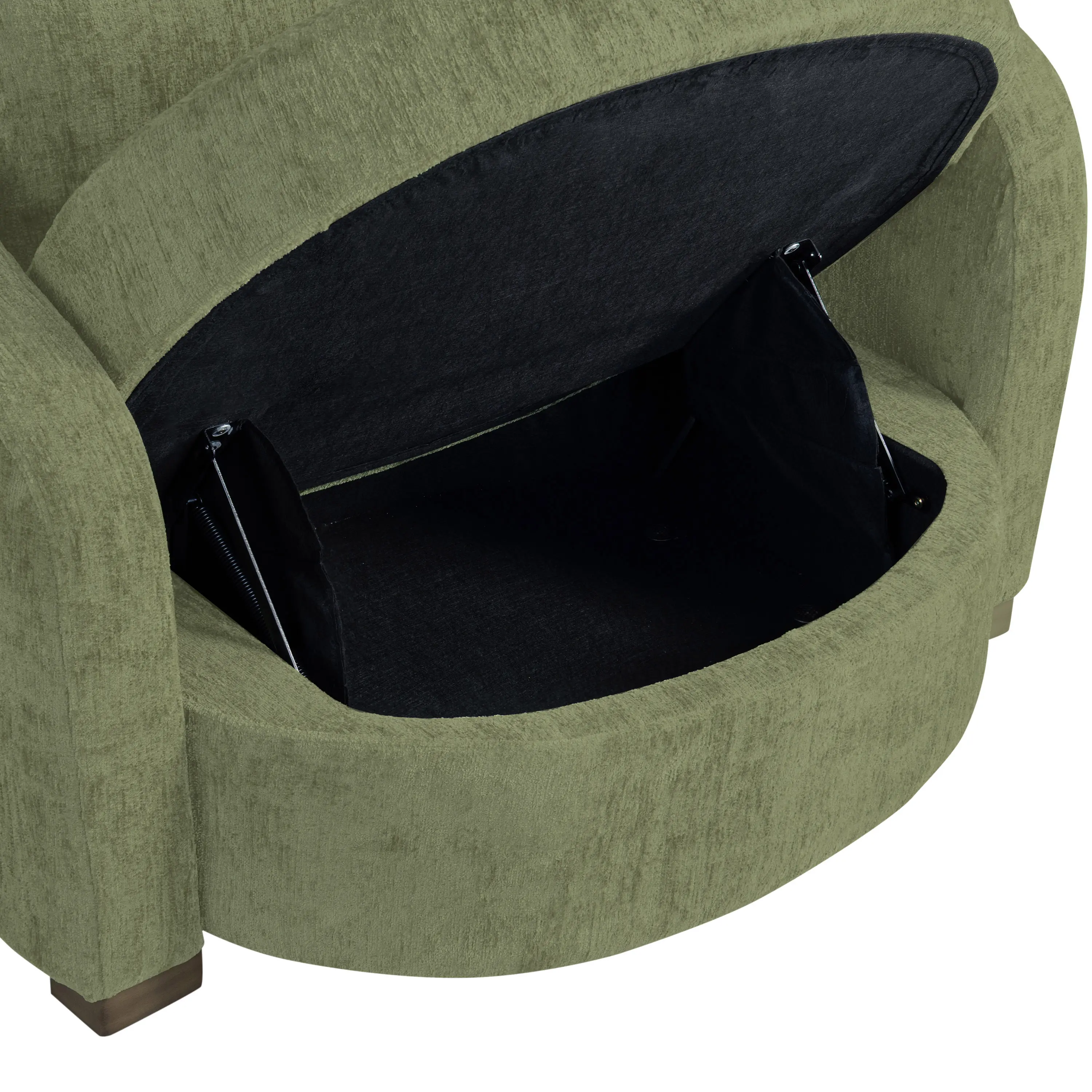 171A038OLV Chatsworth Olive Boucle Storage Accent Chair-18