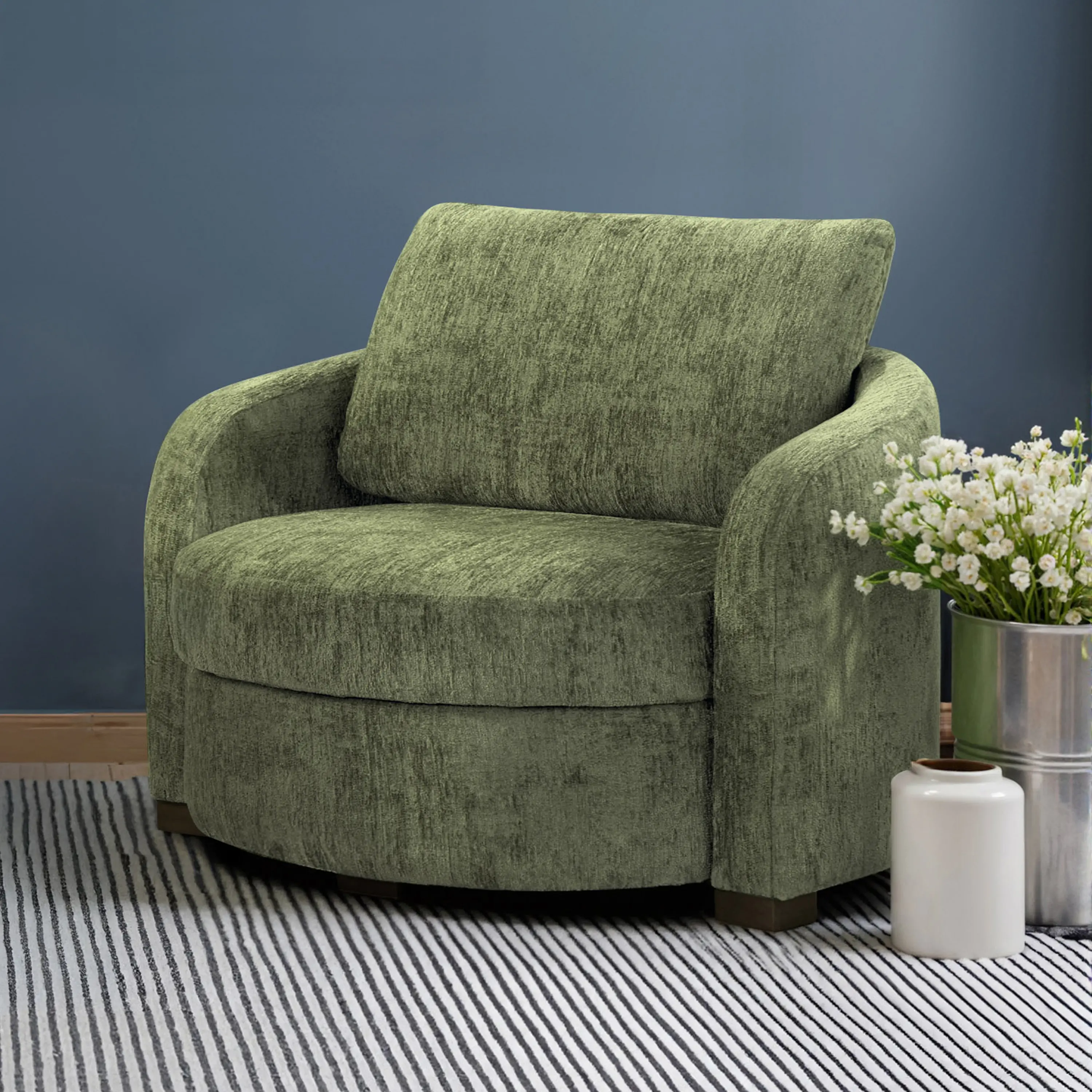 171A038OLV Chatsworth Olive Boucle Storage Accent Chair-2