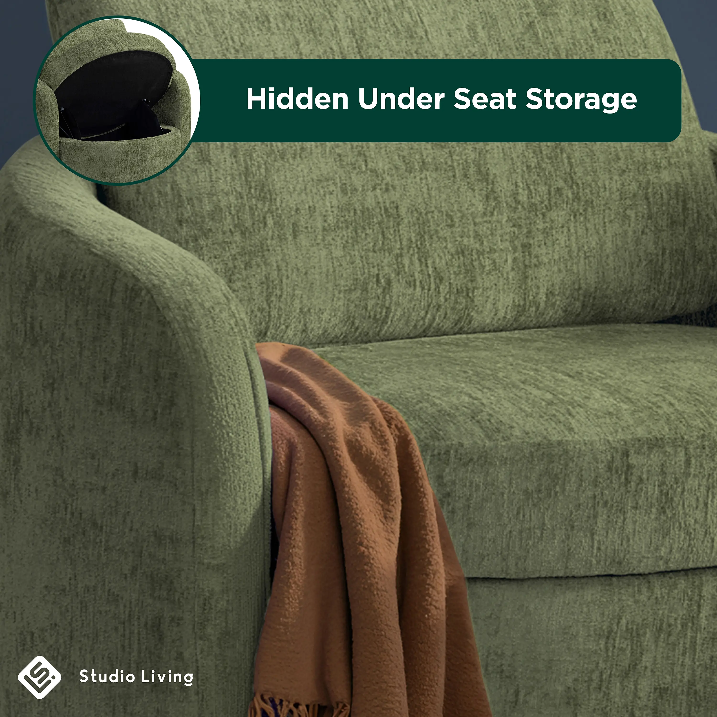 171A038OLV Chatsworth Olive Boucle Storage Accent Chair-4