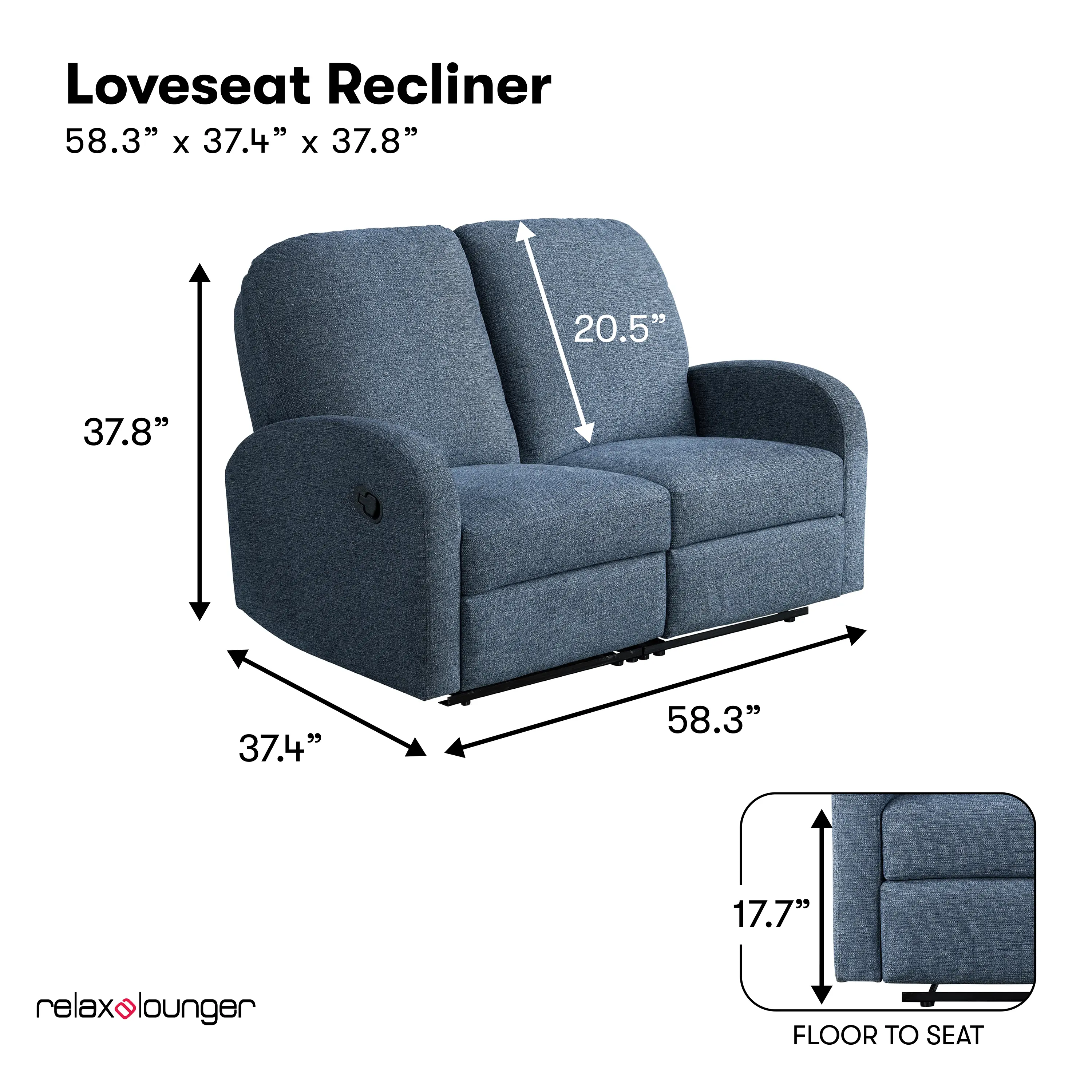 232A011BLU-SET Sabrina Blue Loveseat Recliner-19