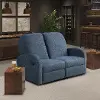 232A011BLU-SET Sabrina Blue Loveseat Recliner