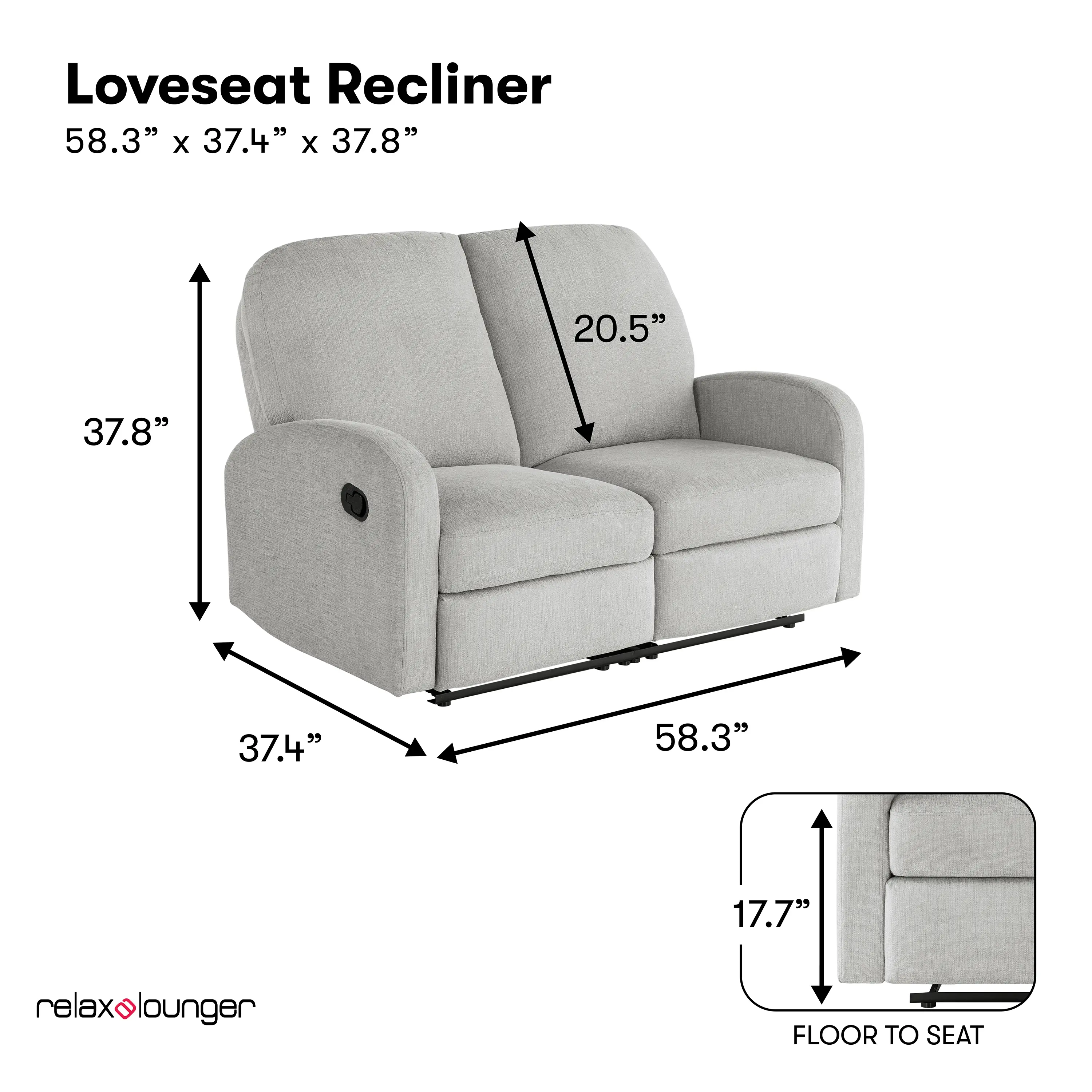 232A011LTG-SET Sabrina Light Gray Loveseat Recliner-18