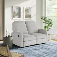 232A011LTG-SET Sabrina Light Gray Loveseat Recliner