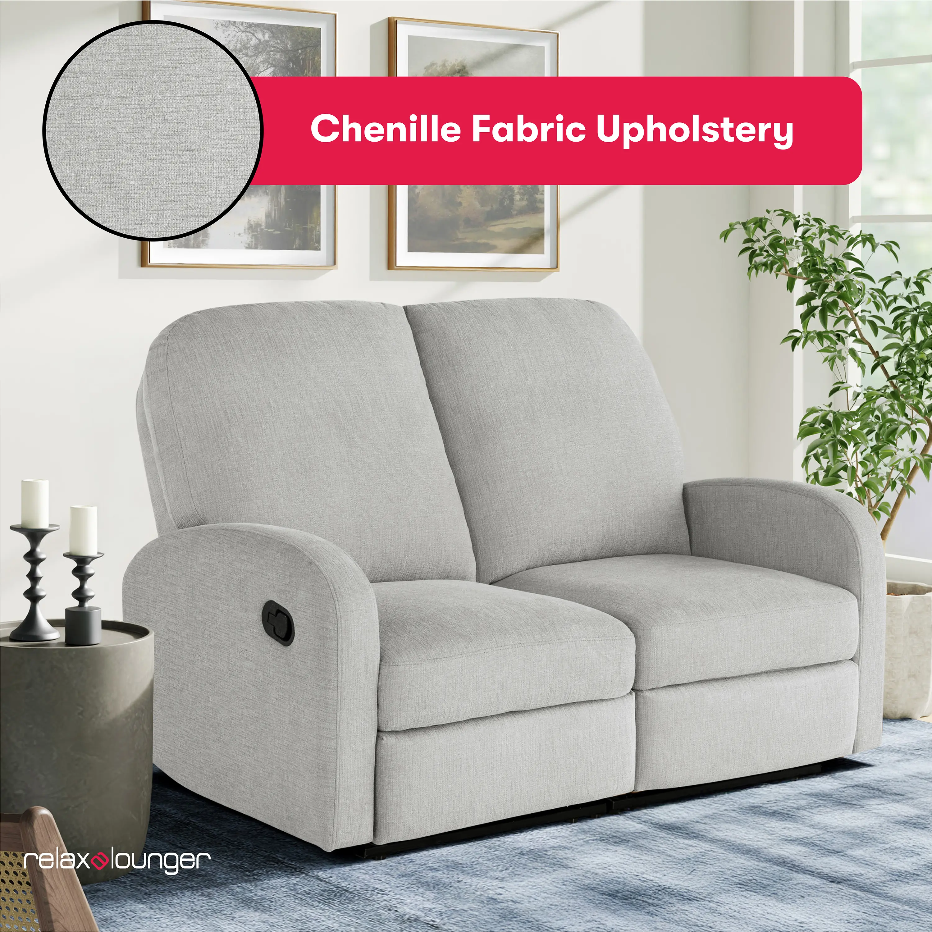 232A011LTG-SET Sabrina Light Gray Loveseat Recliner-4