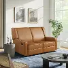 232A009CAR-SET Collins Camel Loveseat Recliner
