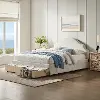 31QA009BGE-SET Darcy Beige Upholstered Queen Storage Bed