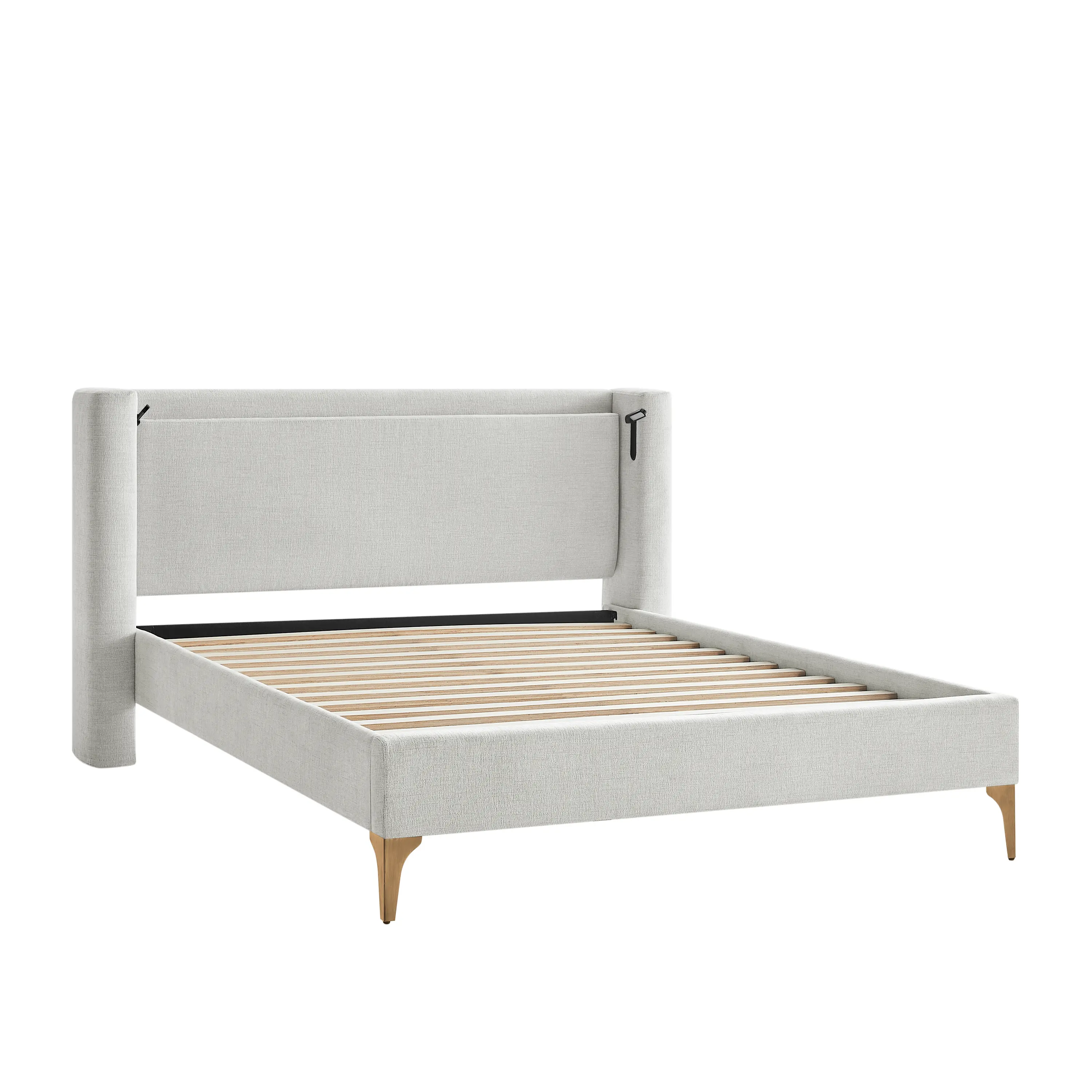 31QA008IVO-SET Hanna Ivory Upholstered Wingback Queen Bed-7
