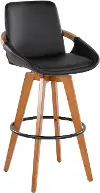 B30-COSMOPU WLBK Cosmo Black and Walnut 29  Barstool