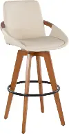 B30-COSMOPU WLCR Cosmo Cream and Walnut 29  Barstool