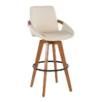 B30-COSMOPU WLCR Cosmo Cream and Walnut 29  Barstool